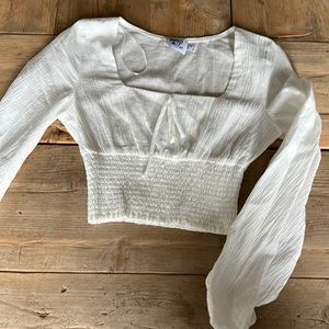 Princess Polly crop white top